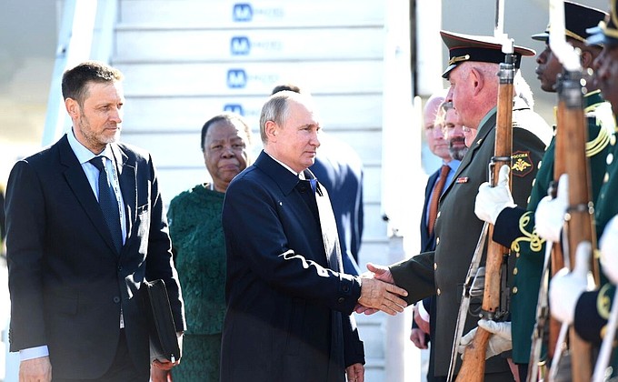 Vladimir Putin arrived in South Africa to attend the 10th BRICS Summit.