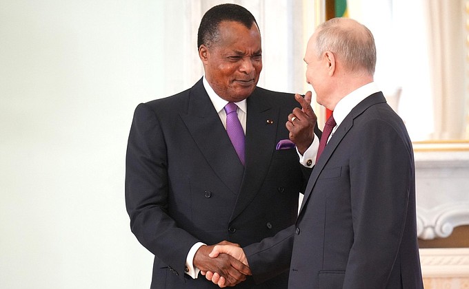 With President of the Republic of the Congo Denis Sassou Nguesso.
