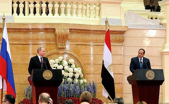 Заявления для прессы по итогам российско-египетских переговоров.
