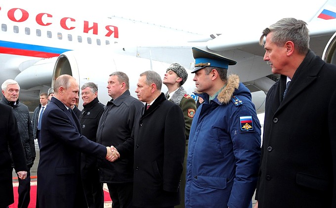 The President of Russia arrived in Minsk for a CSTO Collective Security Council meeting.