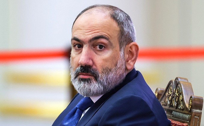 Prime Minister of Armenia Nikol Pashinyan during the informal meeting of the CIS heads of state.