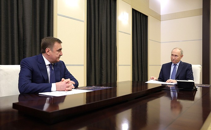 Meeting with Tula Region Governor Alexei Dyumin