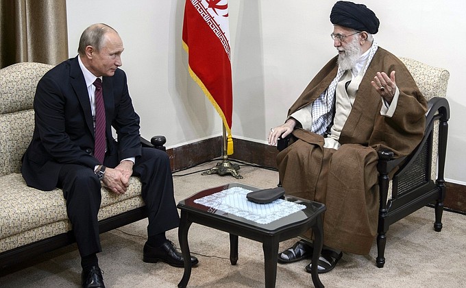 With Supreme Leader and spiritual leader of the Islamic Republic of Iran Ayatollah Ali Khamenei.