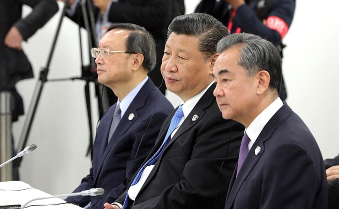 Председатель КНР Си Цзиньпин на встрече в формате Россия – Индия – Китай.