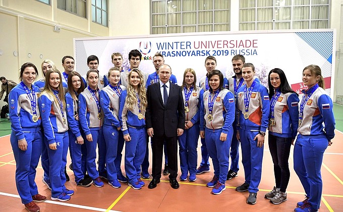 With the winners of Winter Universiade 2017.