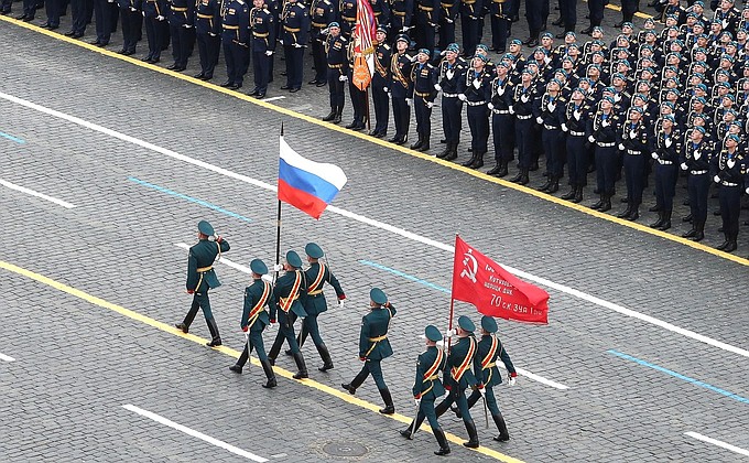 Военный парад в ознаменование 76-й годовщины Победы в Великой Отечественной войне 1941–1945 годов.