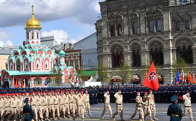 Military parade to mark the 77th anniversary of Victory in the Great Patriotic War.