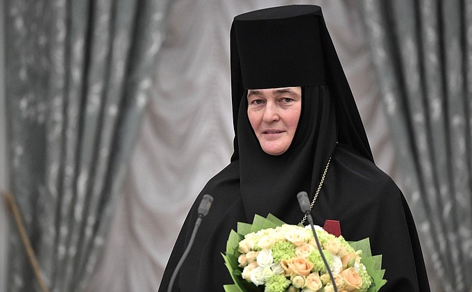 Mother Superior of the Intercession Convent Theophania (Olga Miskina) was awarded the Order for Services to the Fatherland, IV degree.