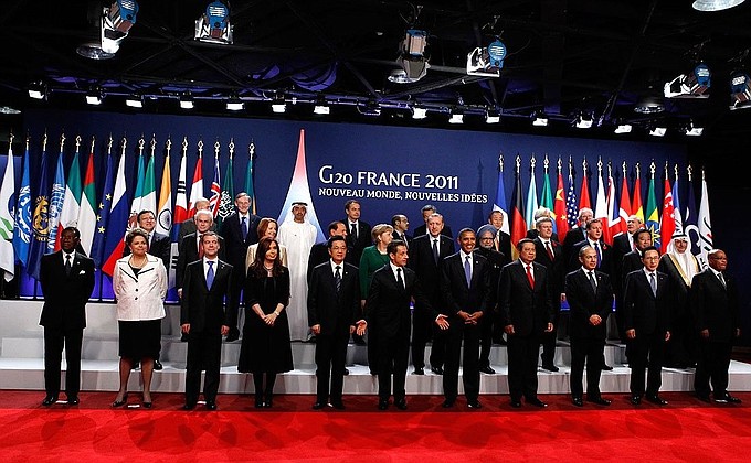 Participants in the plenary working session of the G20 heads of state and government.