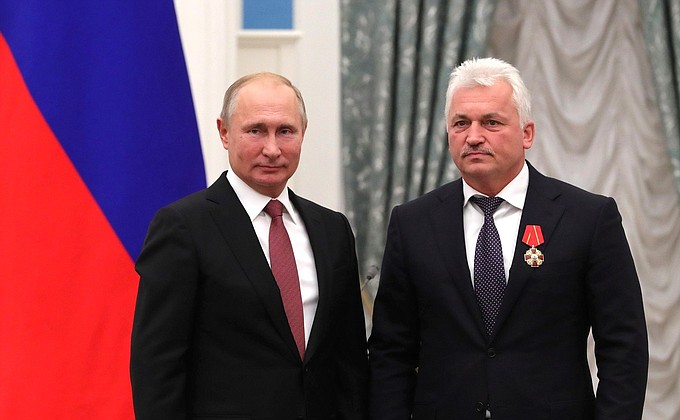 President of the Russian Sambo Federation Sergei Yeliseyev was awarded the Order of Alexander Nevsky.