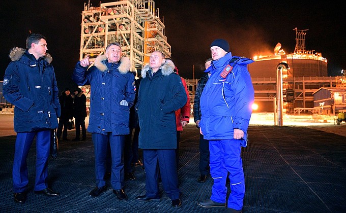 Посещение завода по сжижению природного газа «Ямал СПГ».