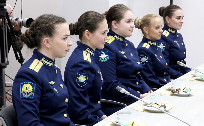 Graduates of the Krasnodar Higher Military Aviation School.