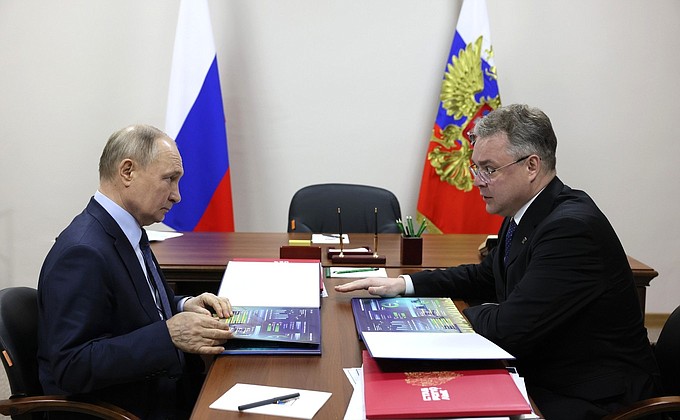 With Stavropol Territory Governor Vladimir Vladimirov.