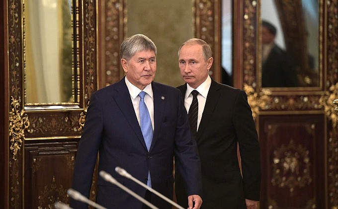 Before the start of Russian-Kyrgyzstani talks in expanded format.