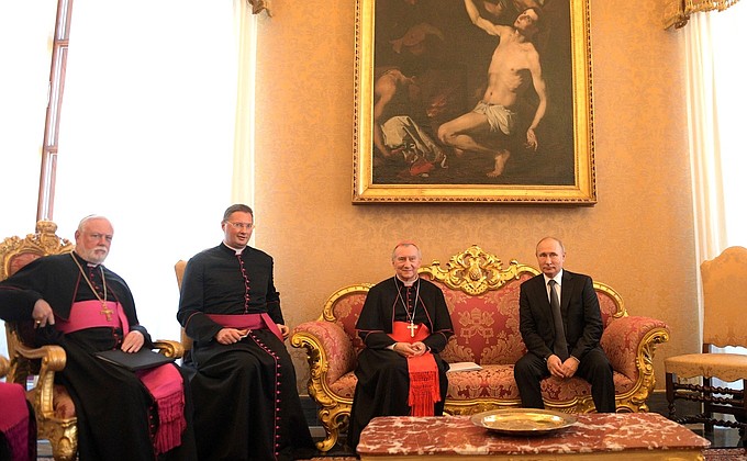 Meeting with the Vatican Secretary of State, Cardinal Pietro Parolin.