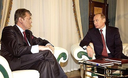 With Ukrainian President Viktor Yushchenko.