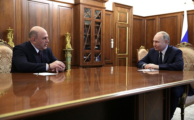 With Acting Prime Minister Mikhail Mishustin.