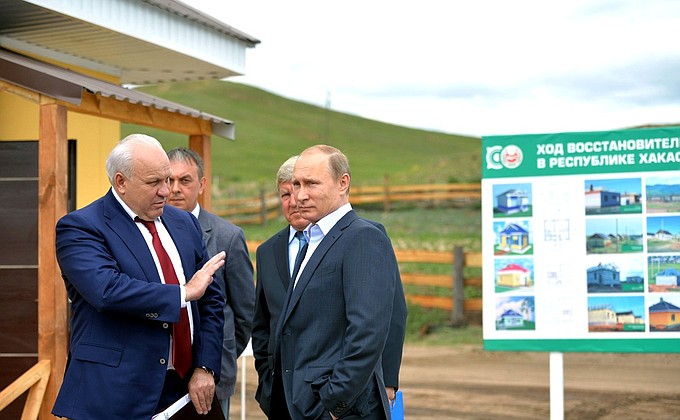With Head of the Republic of Khakassia Viktor Zimin.