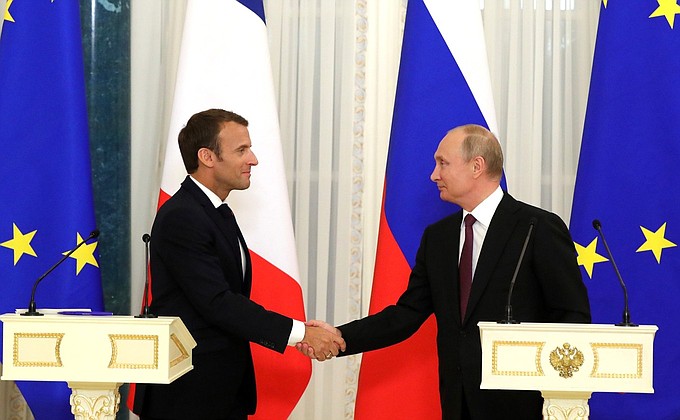With President of France Emmanuel Macron.