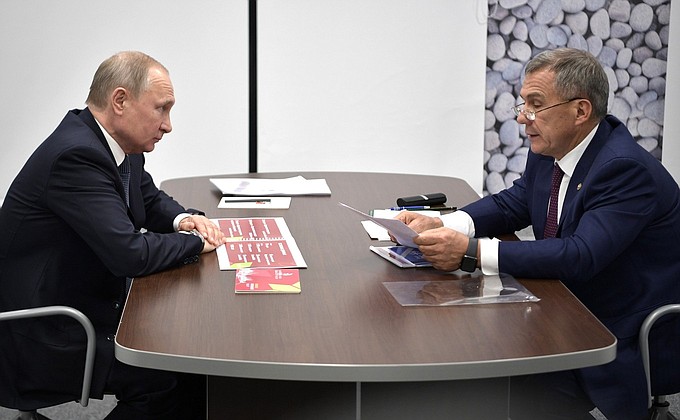 With Head of Tatarstan Rustam Minnikhanov.