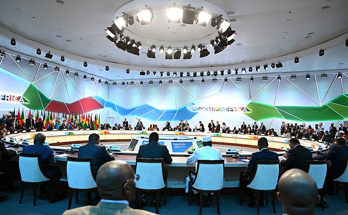 Plenary session of the Russia–Africa Summit.