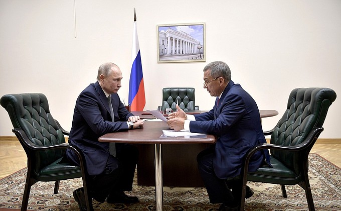 With President of Tatarstan Rustam Minnikhanov.