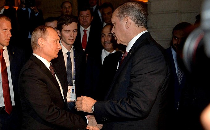 Завершение рабочего визита в Турцию. С Президентом Турецкой Республики Реджепом Тайипом Эрдоганом.