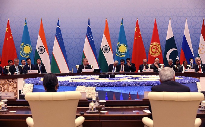Заседание Совета глав государств – членов ШОС в расширенном составе.