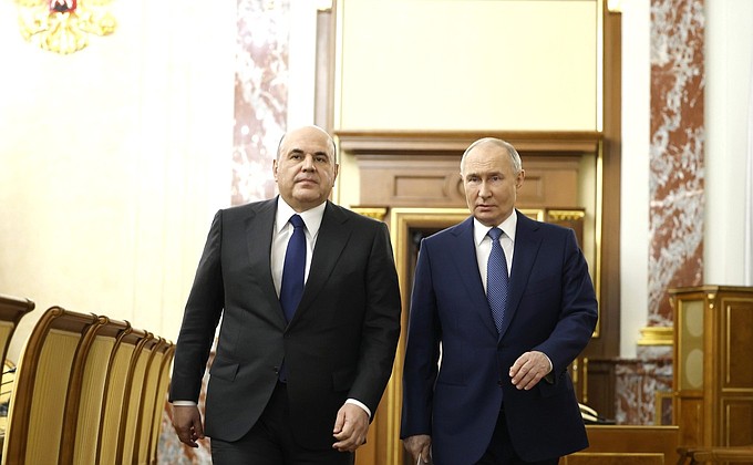 With Prime Minister Mikhail Mishustin.