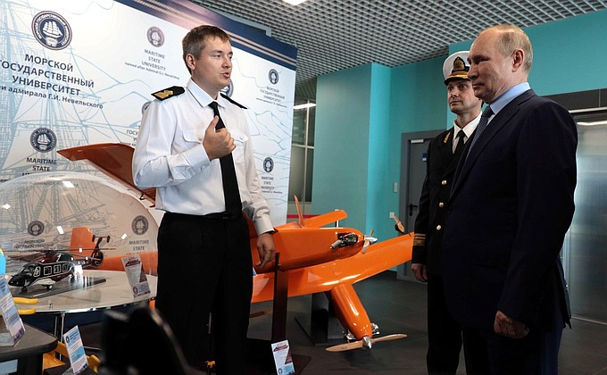 During a visit to the Far Eastern Maritime Training Centre of Admiral Nevelskoi Maritime State University.