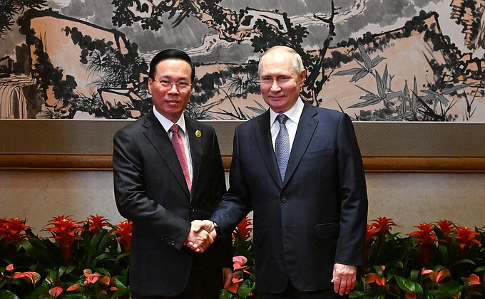 With President of Vietnam Vo Van Thuong.