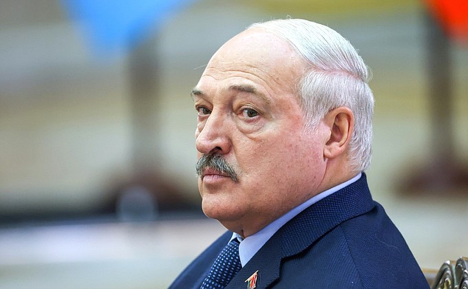 President of the Republic of Belarus Alexander Lukashenko during the informal meeting of the CIS heads of state.