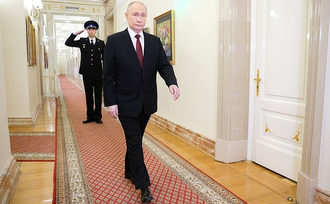 Before Vladimir Putin’s inauguration ceremony.