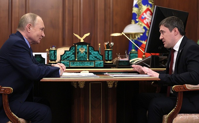 Meeting with Perm Territory Governor Dmitry Makhonin