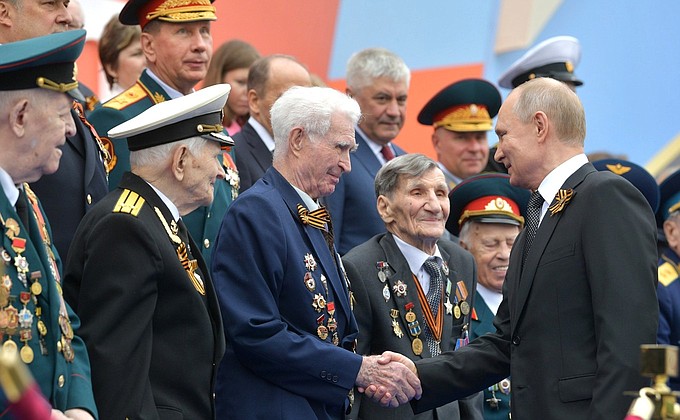 Before the Victory Parade. With Great Patriotic War veterans.