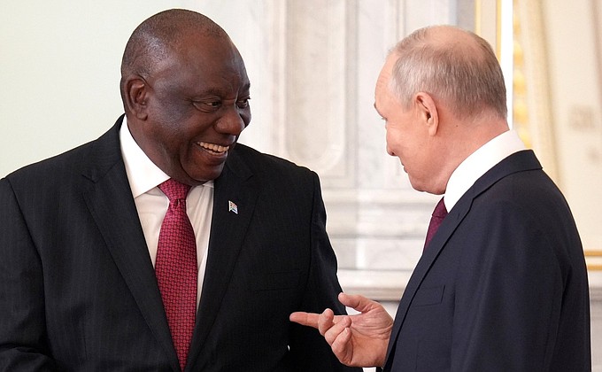 With President of South Africa Cyril Ramaphosa.