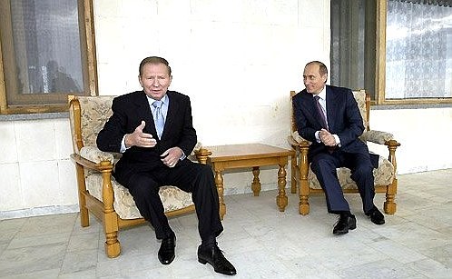 Государственная резиденция «Мухолатка». Встреча с Президентом Украины Леонидом Кучмой.