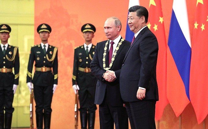 President of China Xi Jinping awarded the Order of Friendship of the People’s Republic of China to Vladimir Putin.