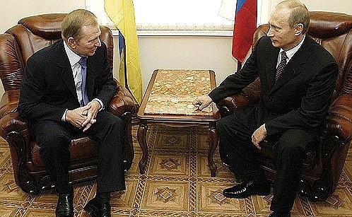 Обсуждение с Президентом Украины Леонидом Кучмой вопросов развития транспортной инфраструктуры.