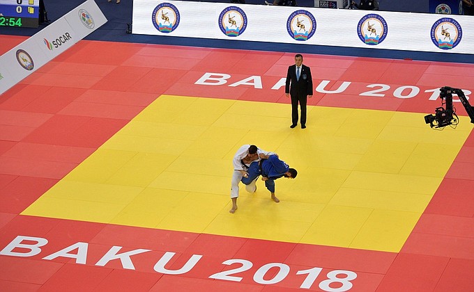 At the World Judo Championships.