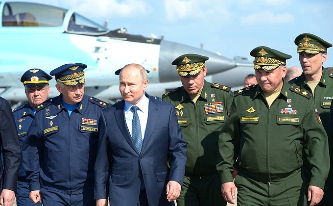During a visit to the Russian Defence Ministry’s Chkalov State Flight Test Centre.
