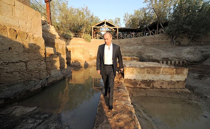 Visit to the historical and religious sanctuary, the Baptism Site of Jesus Christ on the Jordan River.