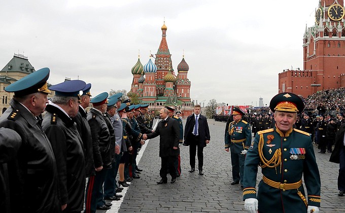 After the military parade marking the 72nd anniversary of Victory in the 1941–45 Great Patriotic War.
