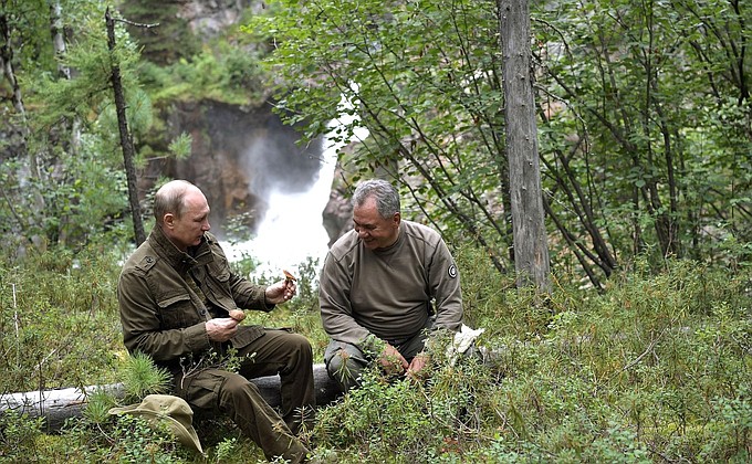 With Defence Minister Sergei Shoigu on vacation in the Republic of Tyva.