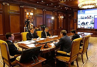 Совещание в режиме видеоконференции по вопросу исполнения поручений Президента.