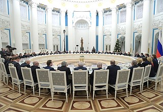 Meeting with the leaders of the Federation Council and the State Duma.