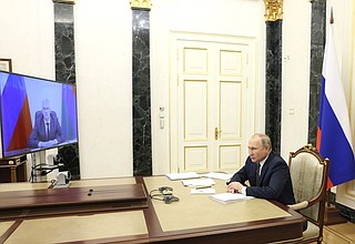 Рабочая встреча с главой Республики Карелия Артуром Парфенчиковым (в режиме видеоконференции).