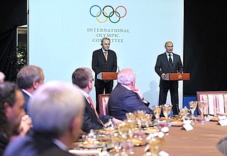 Working lunch with International Olympic Committee members.
