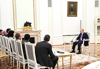Встреча с победителями конкурса «Лидеры России».