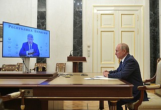 Встреча с главой Бурятии Алексеем Цыденовым (в режиме видеоконференции).
